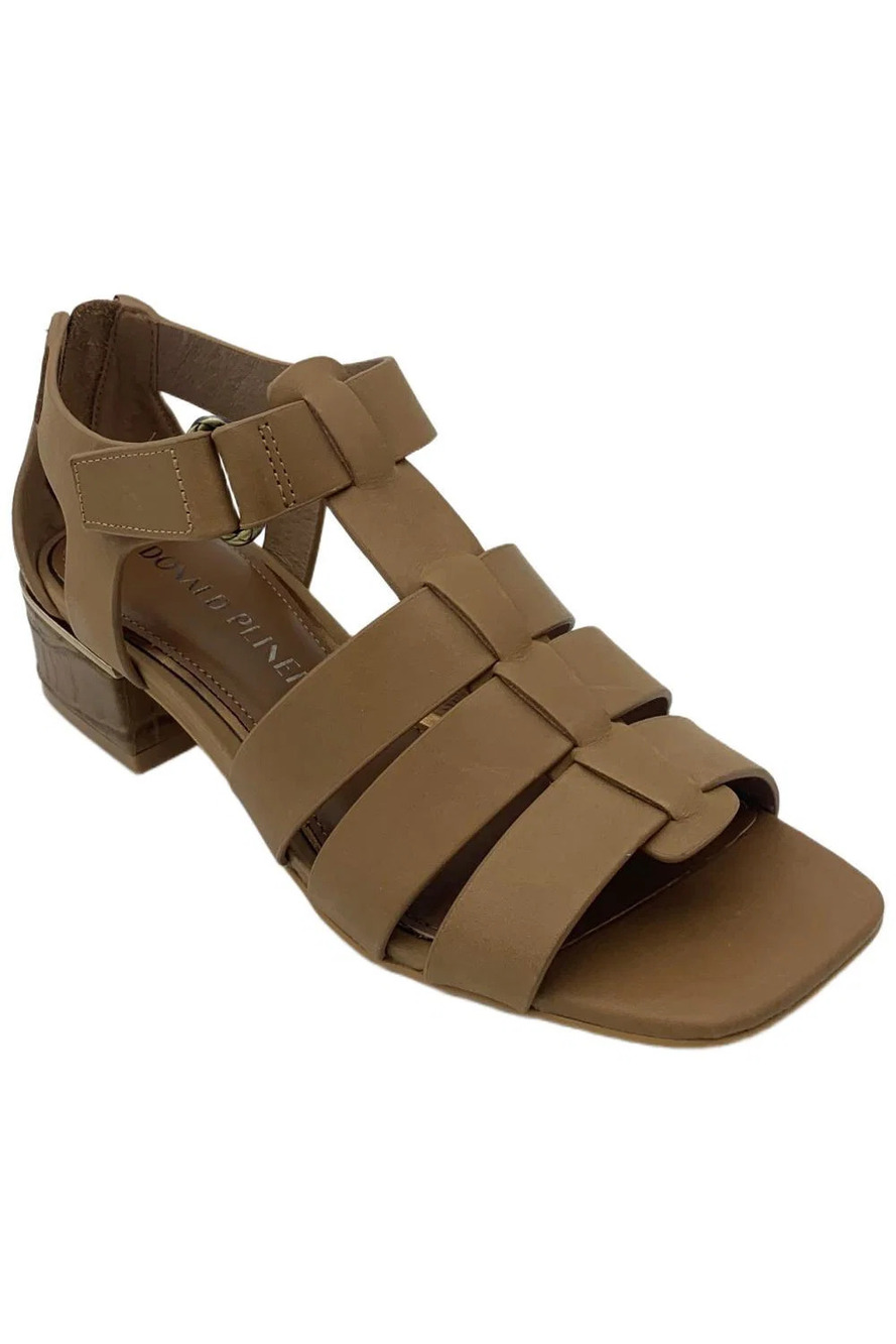 Donald Pliner Women's Faleisha Block Heeled Leather Sandals Saddle - Medium